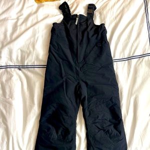 Hanna Andersson overall bib snow pants unisex black size 110cm size 5